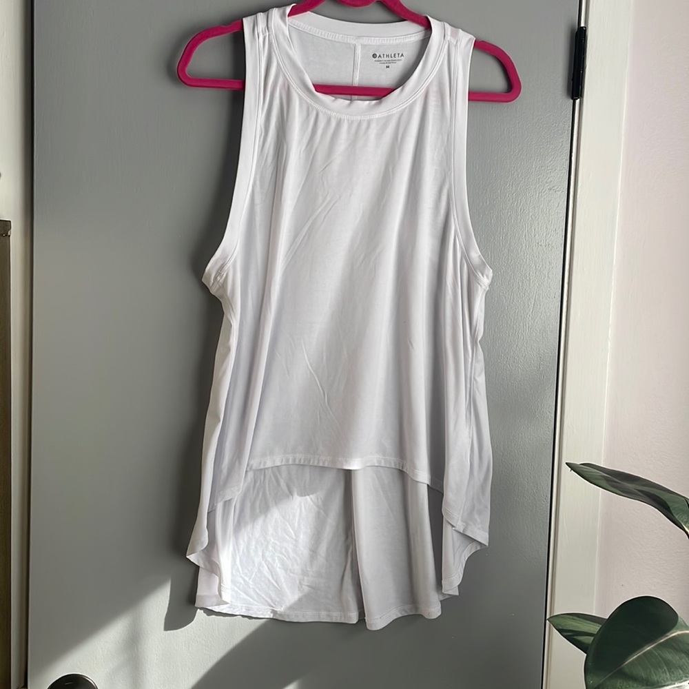 Athleta High Low Raceback tank top, size M